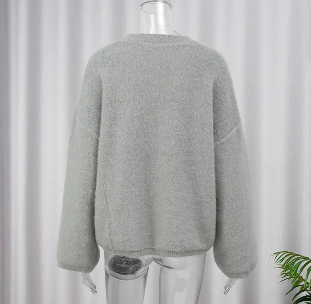 Advanced Gray Brushed Knitwear