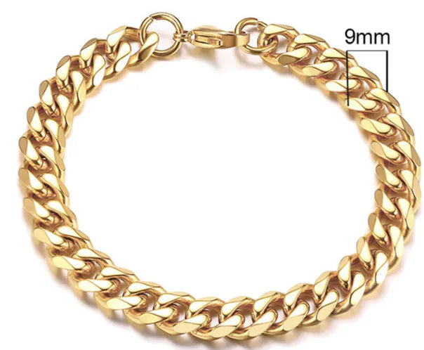 Gold Plated Cuban Chain Bracelet