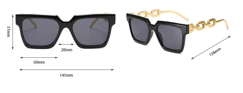 Modern European & American Style Square Sunglasses – Trendy and Chic Design