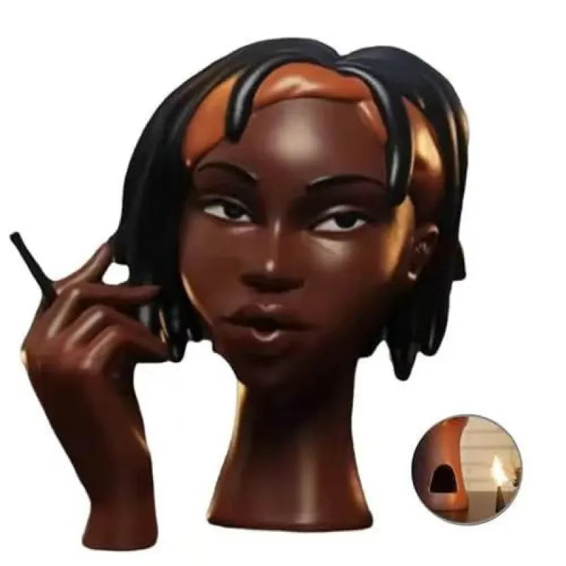 Black Lady Smoke Oven Sculpture