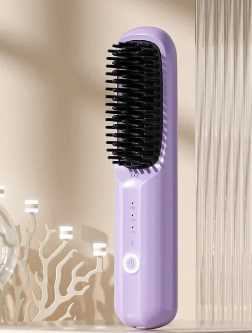 LCD USB Charging Ceramic Heating Electric Portable Straight Comb