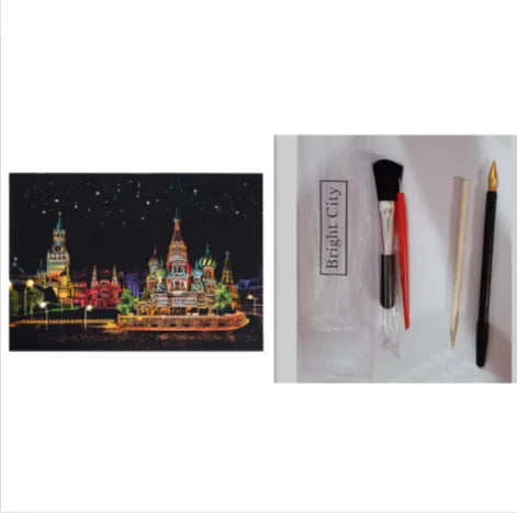 City Night Scratch Art Kit