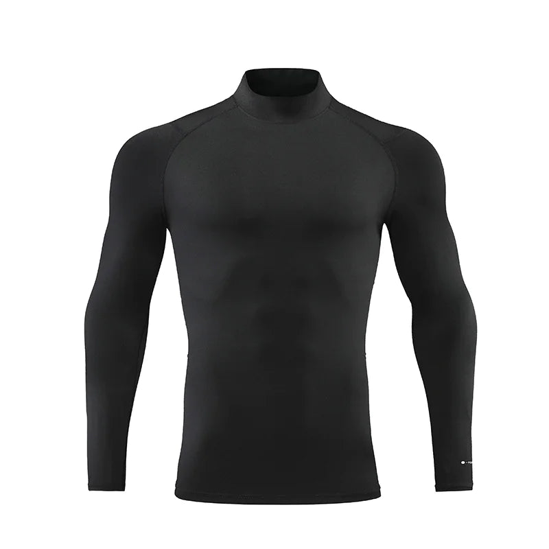 Reflective Stand Collar Sweat-Wicking T-Shirt