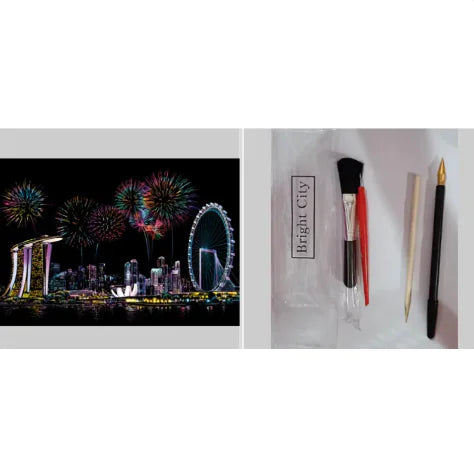 City Night Scratch Art Kit