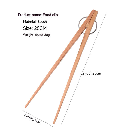 Beech Tongs Bread Clip