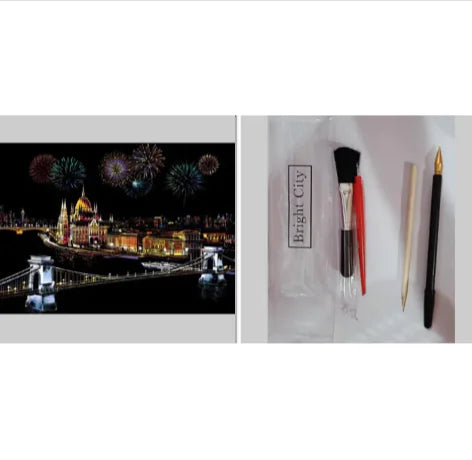 City Night Scratch Art Kit