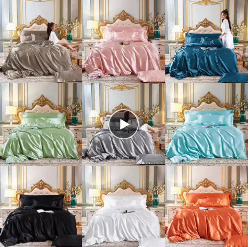 Satin Quilt Cover Pillowcase