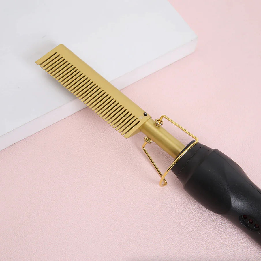 Hair Straightener Comb Pro Electric Beard Straightening Comb Heat Hot Comb Press