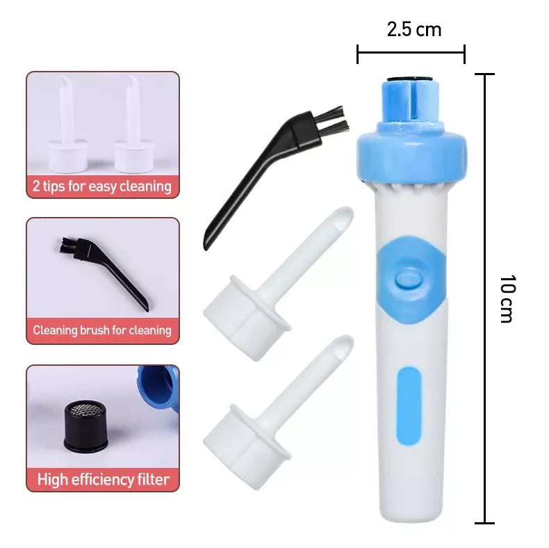 Safety Electric Cordless Vacuum Ear Cleaner Wax Remover Painless Cleaning Tool