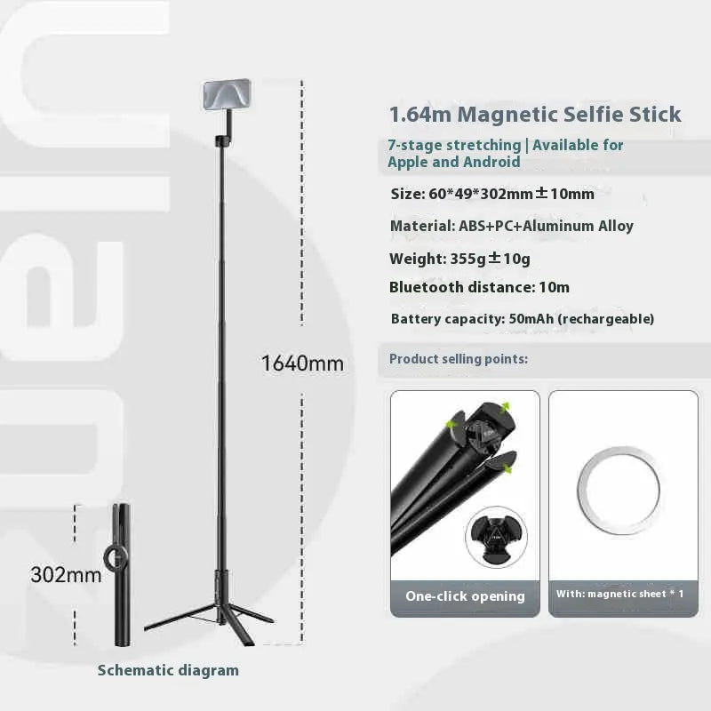 Selfie Stick Bluetooth Selfie For Magnetic Mobile Phone