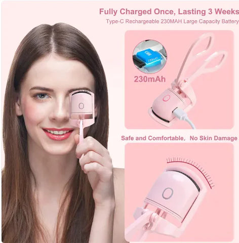 Rechargeable Portable Heated Eyelash Curler