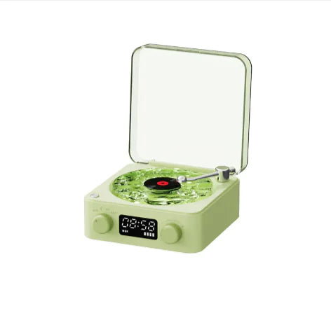 Retro Bluetooth Turntable Speaker with RGB Projection