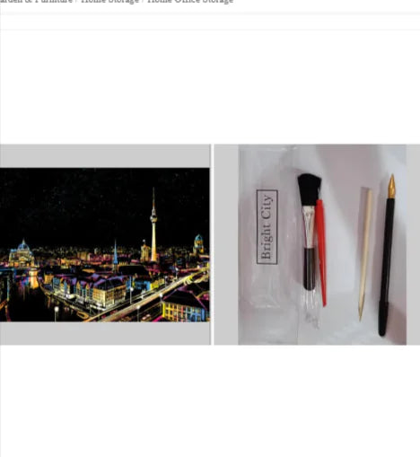 City Night Scratch Art Kit