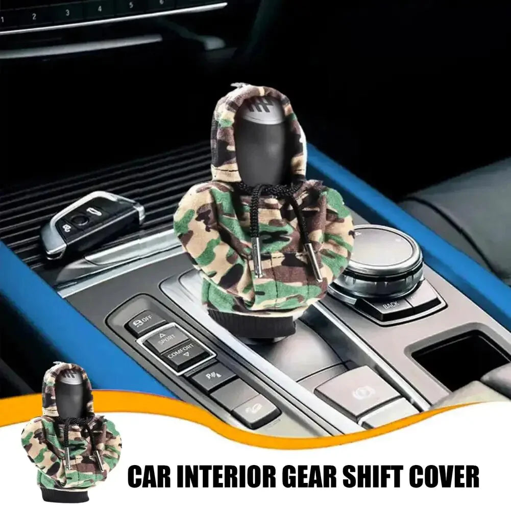 Car Gear Shift Cover Mini Hoodie Gear Shift Cover for Car Shifter Interior Trim