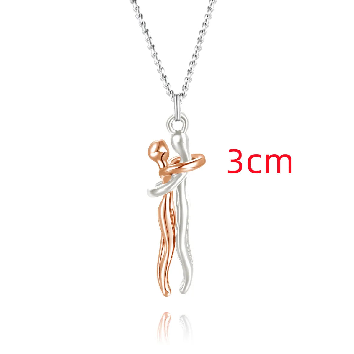 Couple Hugging Pendant Necklace for Women