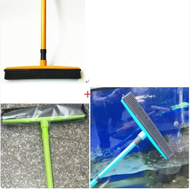 Extendable Pet Hair Removal Rubber Broom