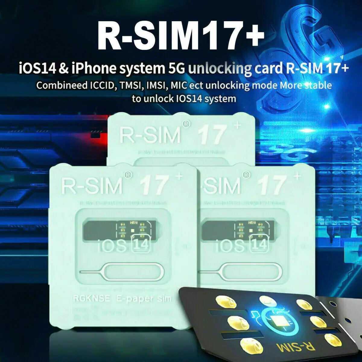 R-SIM17 2022 RSIM Nano Unlock Card For iPhone 13 12 11 Pro Max X XR iOS15 RSIM17