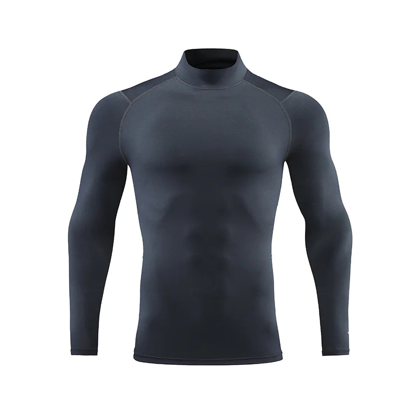 Reflective Stand Collar Sweat-Wicking T-Shirt