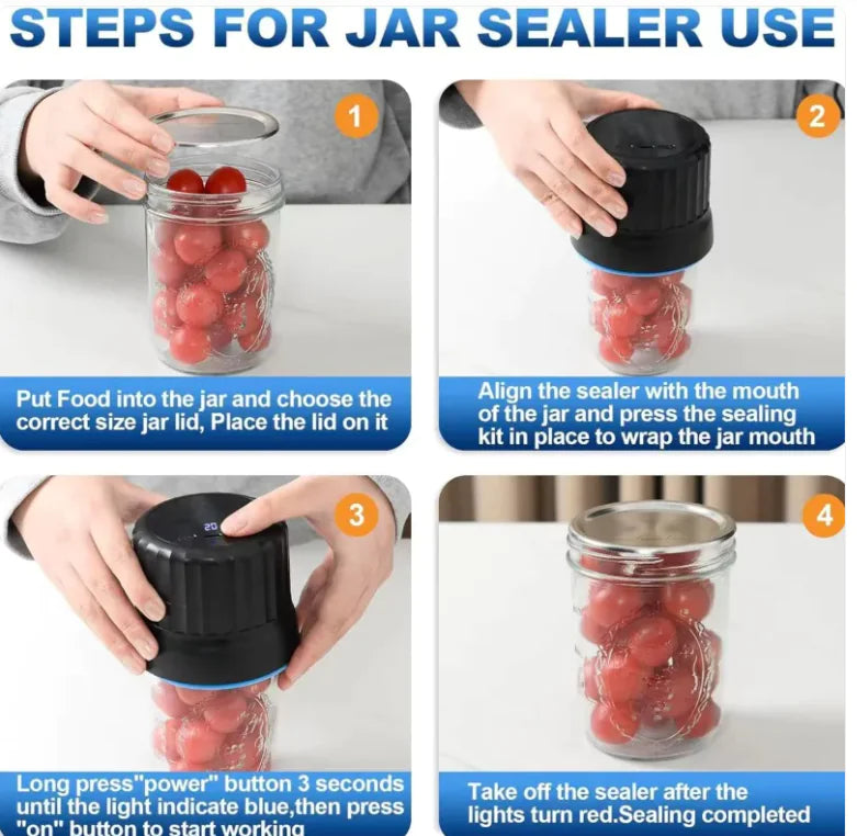 Electric Mason Jar Vacuum Sealing