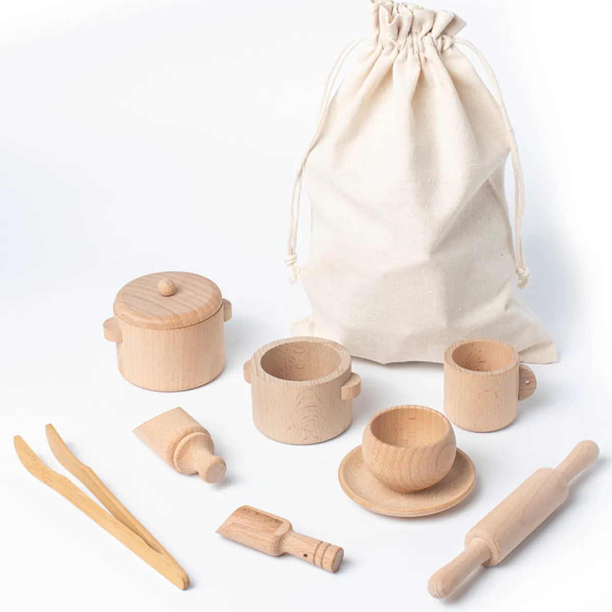 Beech Log Kids' Playhouse Tea Set