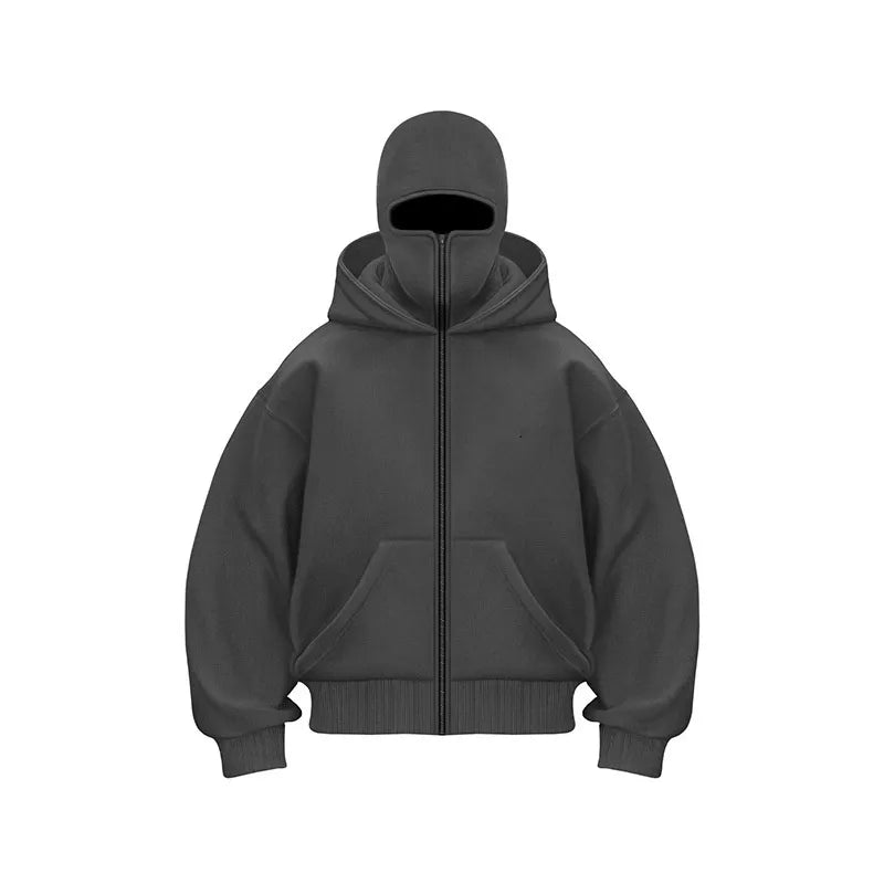 Fleece-lined Double Hooded Sweater