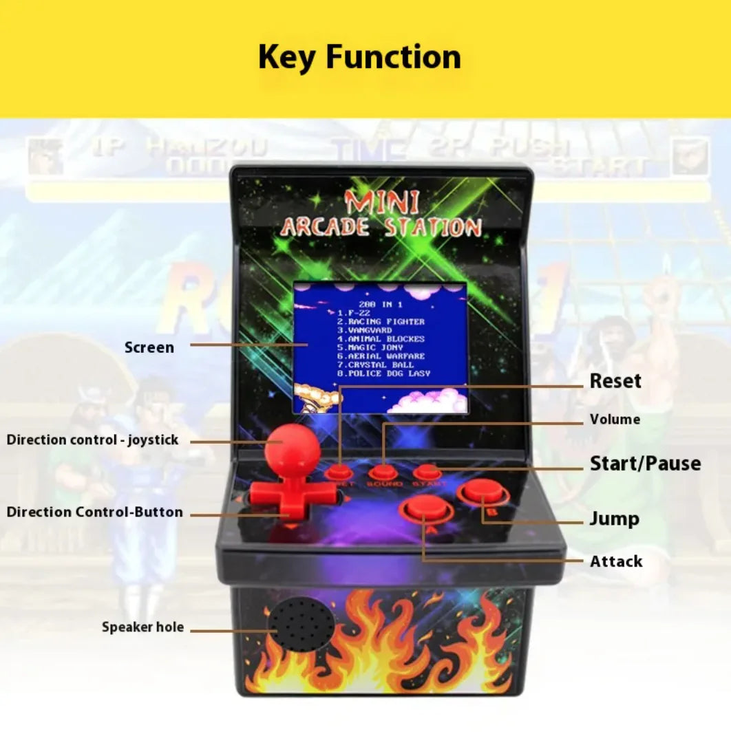 Mini Handheld Arcade Game Console