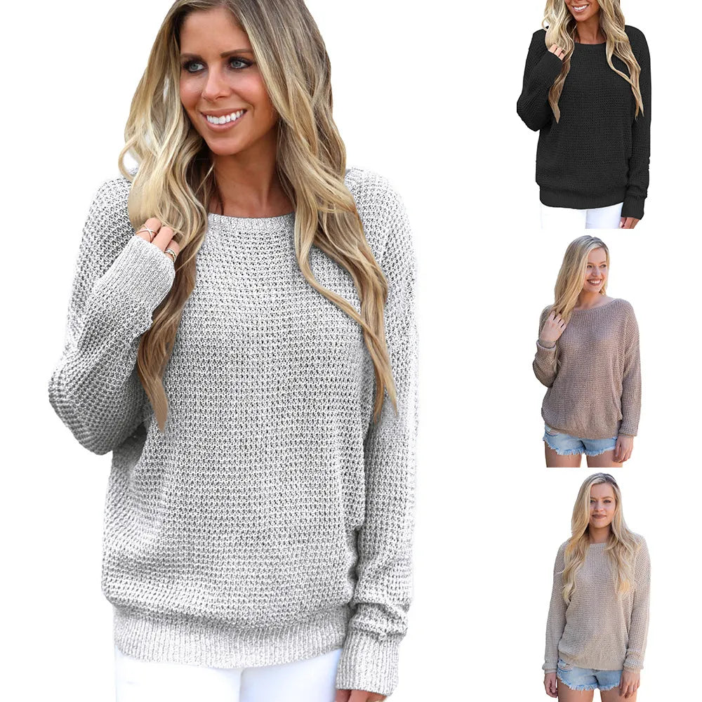 Loose Round Neck Pullover Sweater