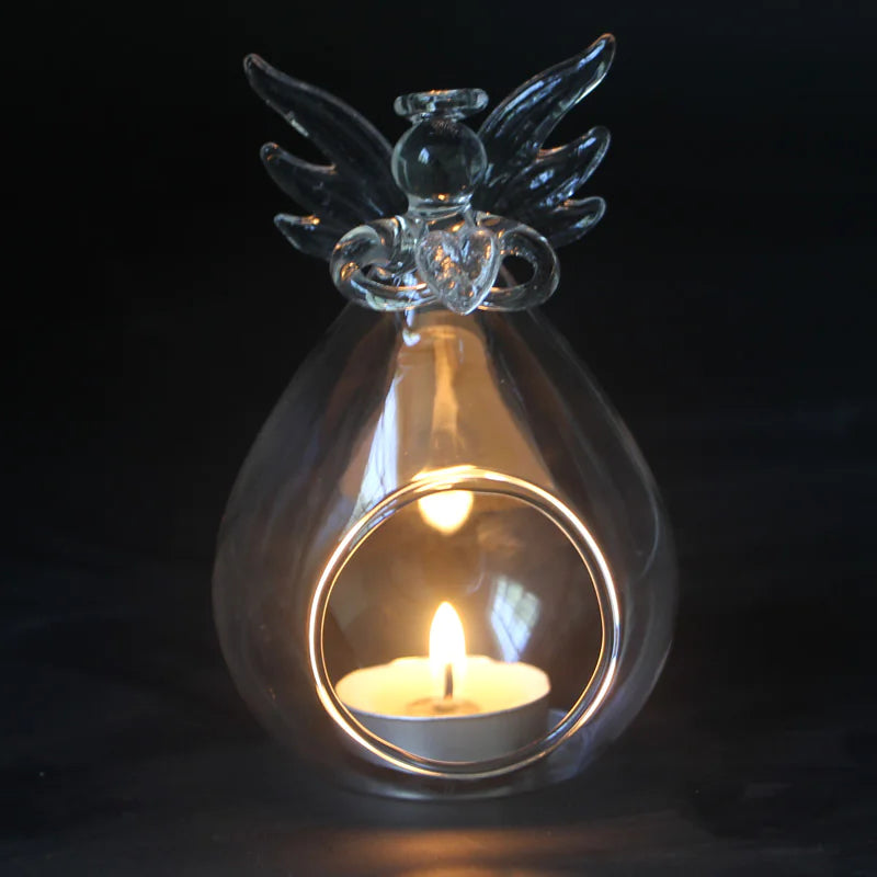 Angel Light Glass Candle Holder