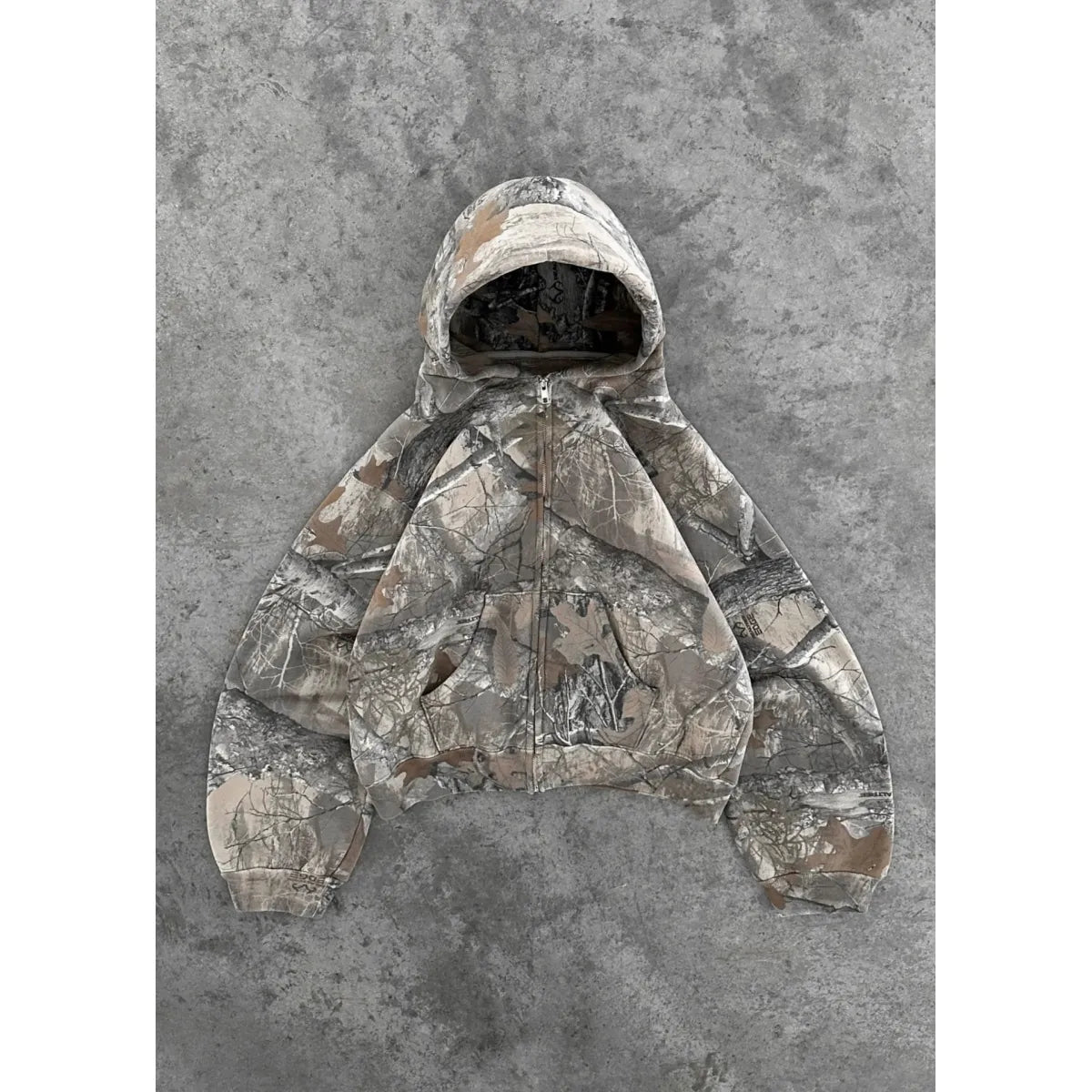 Camouflage Retro Hip Hop Loose Hooded Sweater