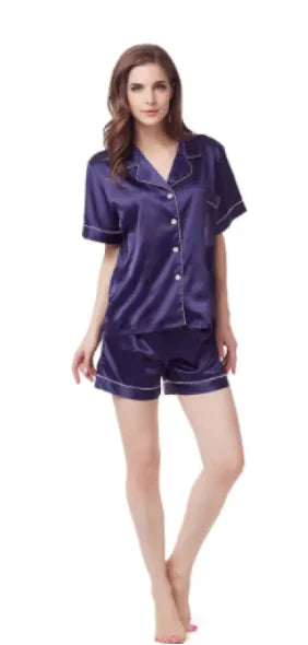 Solid Color Short Sleeve Set