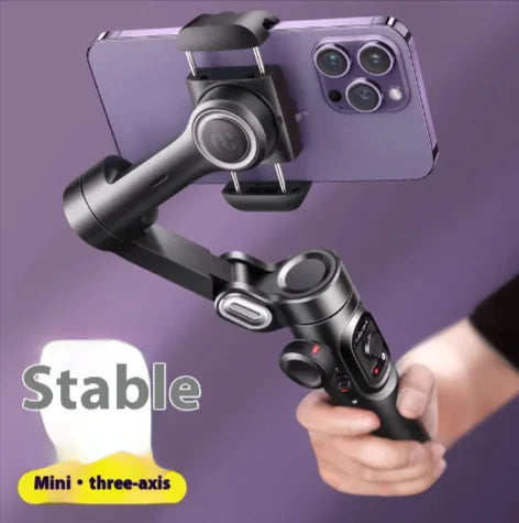 3-Axis Handheld Gimbal Stabilizer with Tripod | Anti-Shake Smartphone Mount