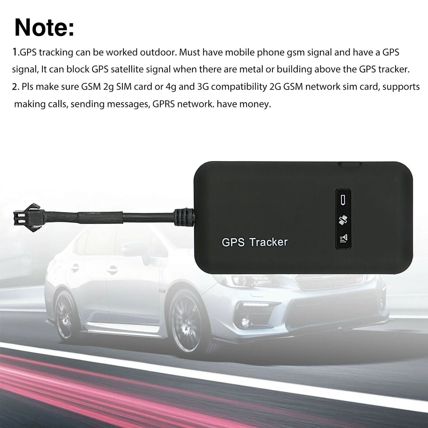 Real Time GPS Tracker Tracking Locator Device GPRS GSM Car/Motorcycle Anti Theft