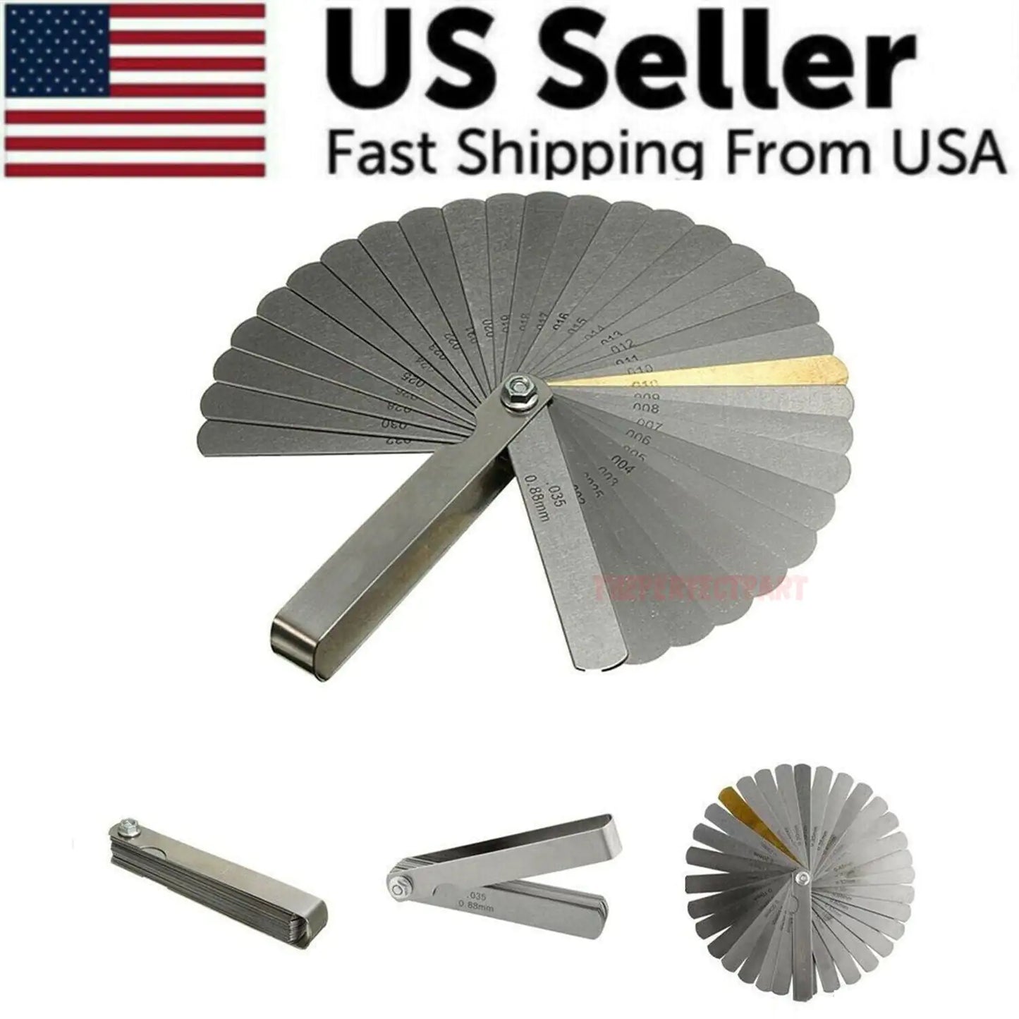 32 Blade Feeler Gauge Dual Reading Combination Feeler Gauge Metric & SAE US NEW