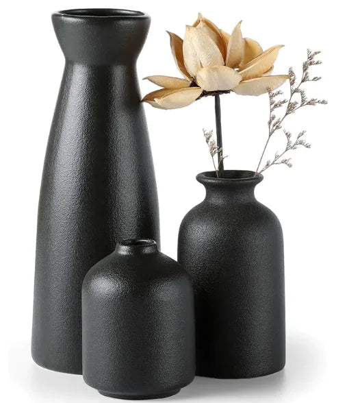 Modern White Ceramic Vase Set