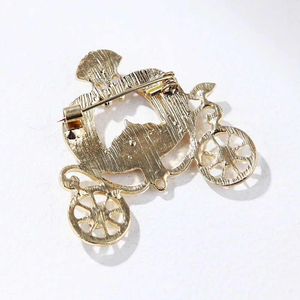 Fairy Tale Pumpkin Car Brooch