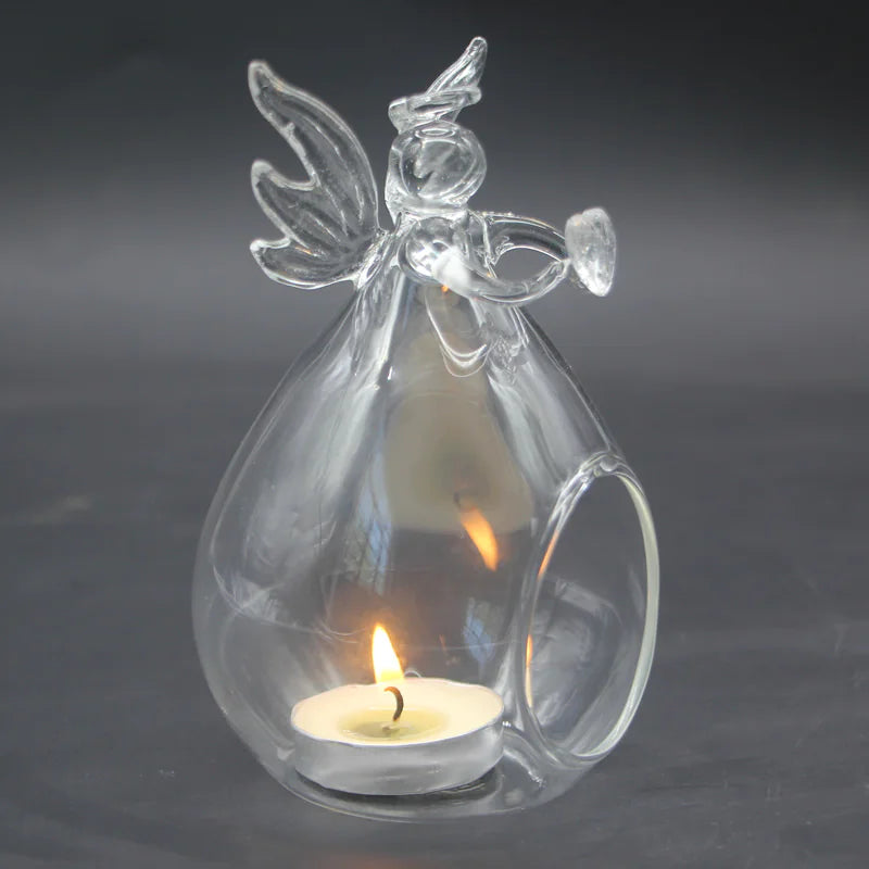 Angel Light Glass Candle Holder