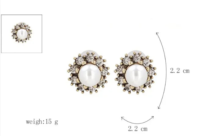 Simple Rhinestone Earrings