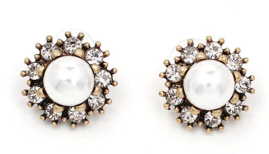 Simple Rhinestone Earrings