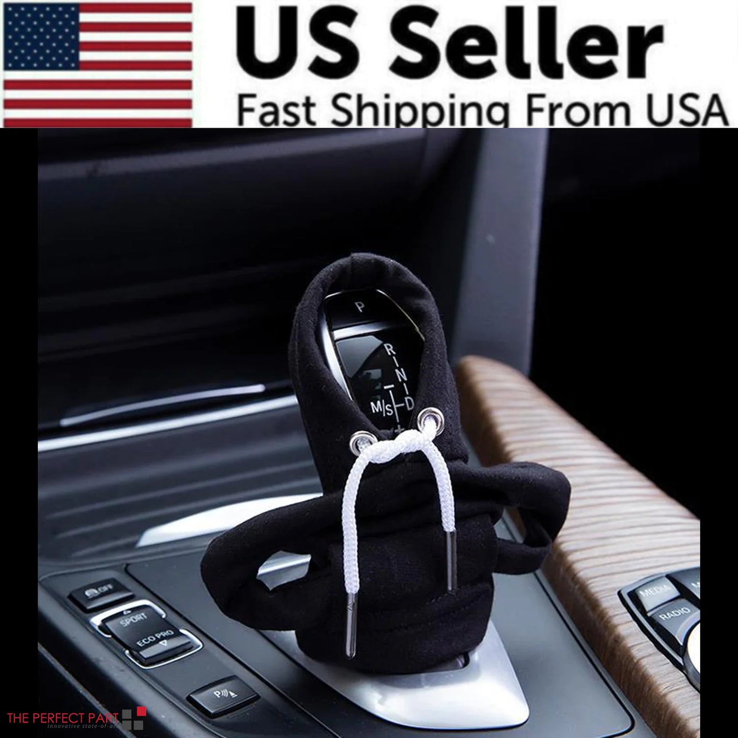 Car Gear Shift Cover Mini Hoodie Gear Shift Cover for Car Shifter Interior Trim