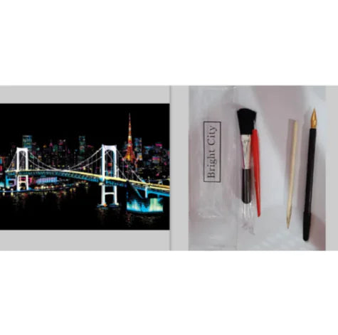 City Night Scratch Art Kit