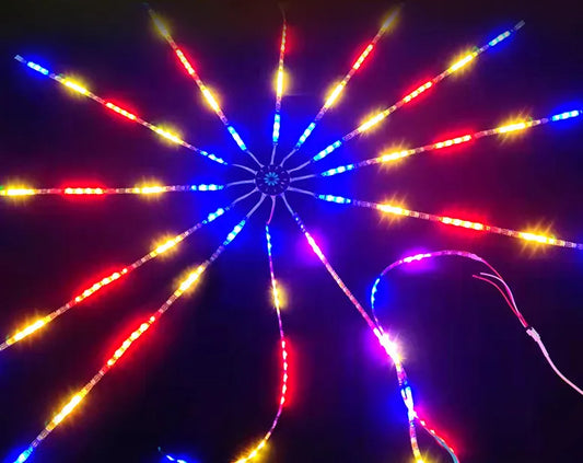 LED Fireworks Drum Light