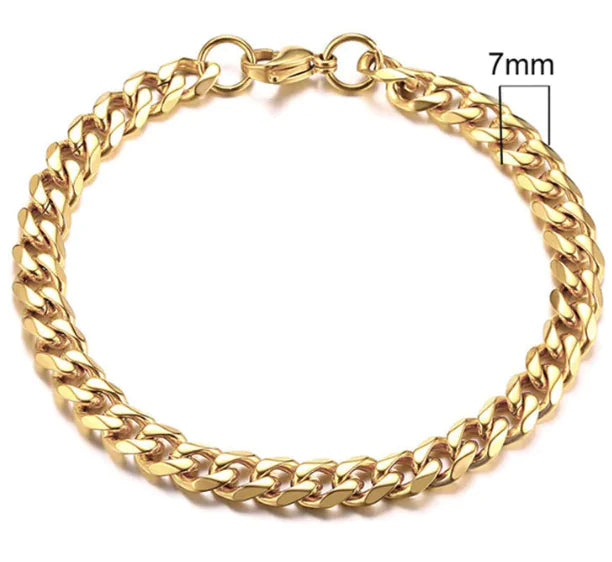 Gold Plated Cuban Chain Bracelet