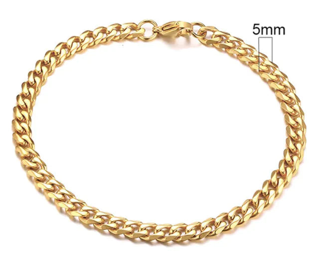 Gold Plated Cuban Chain Bracelet