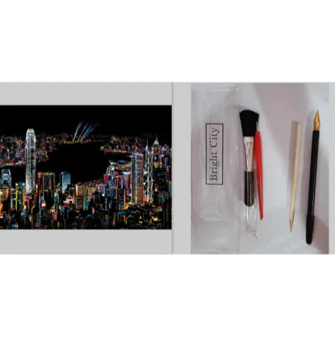 City Night Scratch Art Kit