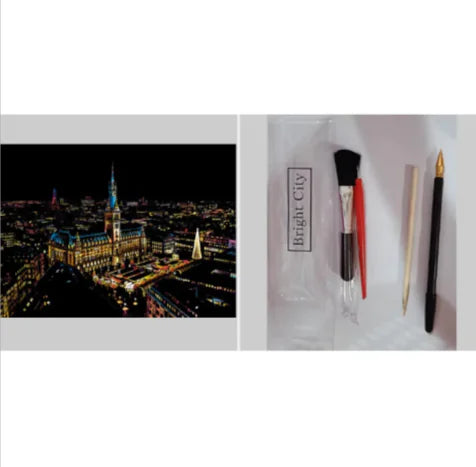 City Night Scratch Art Kit