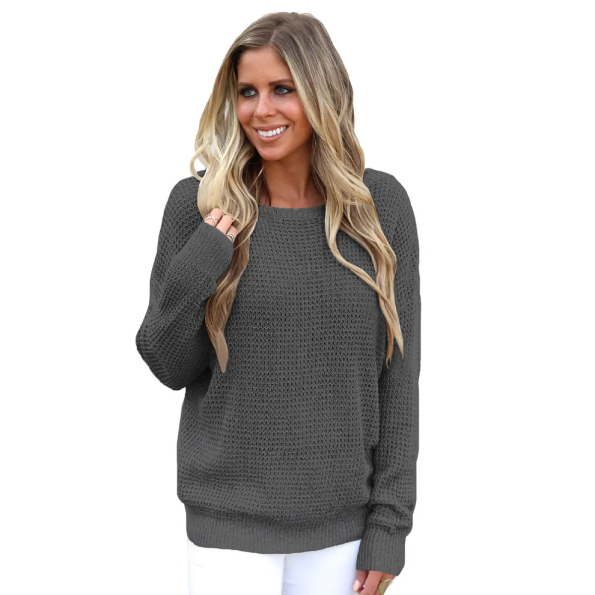 Loose Round Neck Pullover Sweater