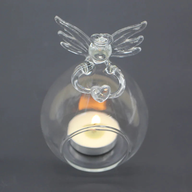 Angel Light Glass Candle Holder