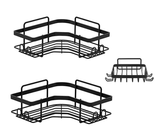 Iron Triangle Bathroom Storage Rack Set