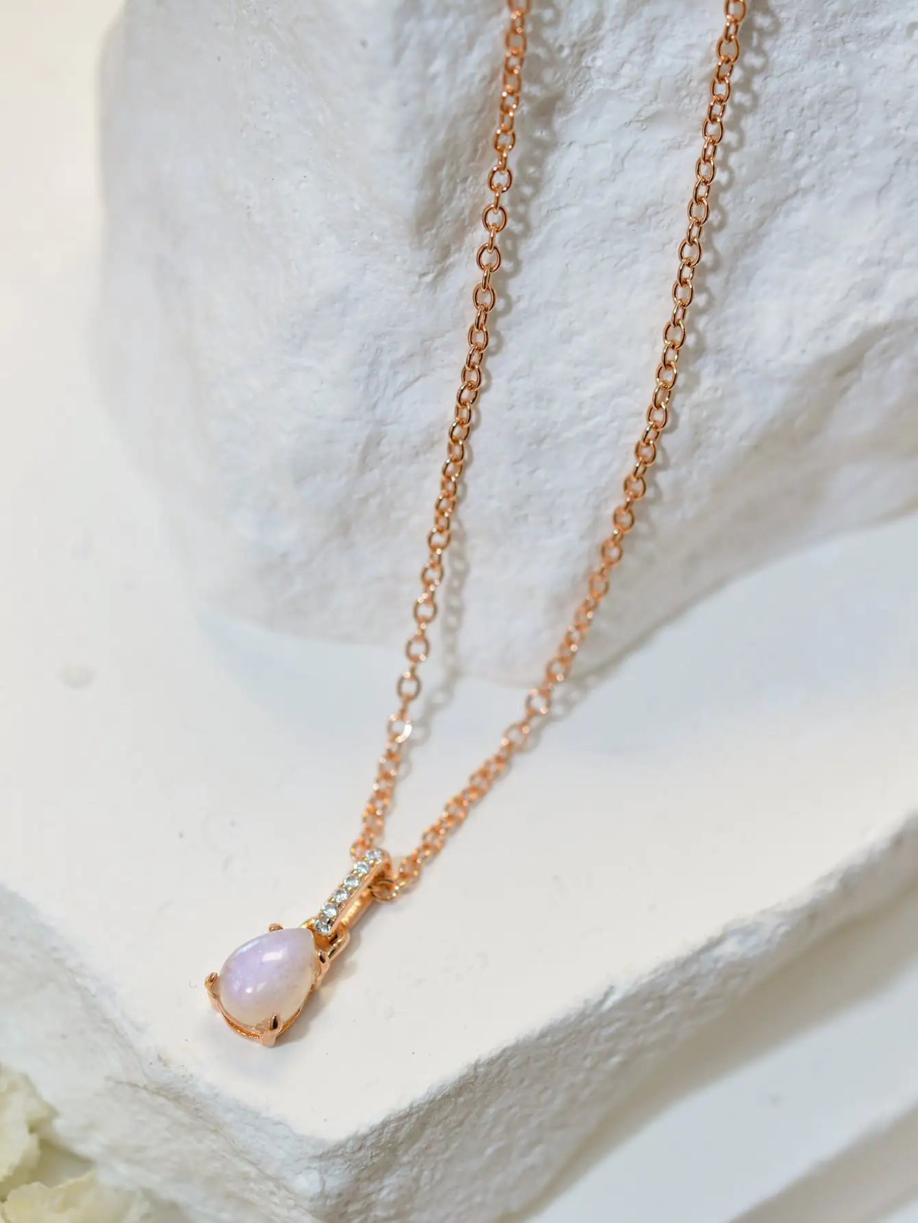 Moonstone Teardrop Pendant Necklace