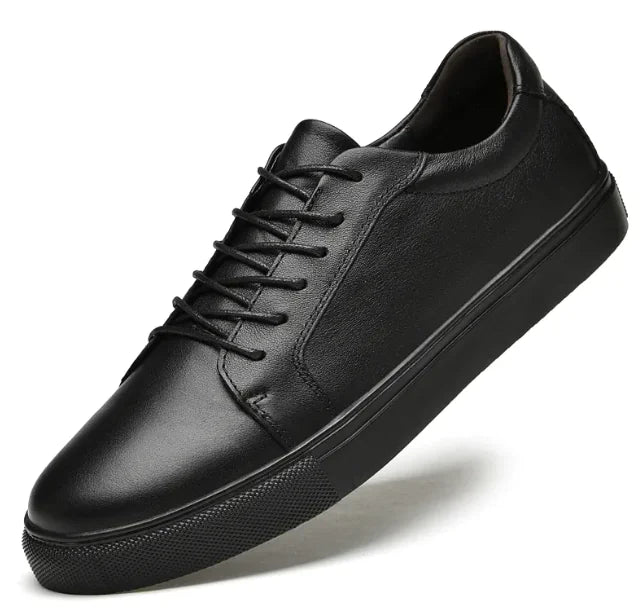 Men's Solid Leather Sneakers